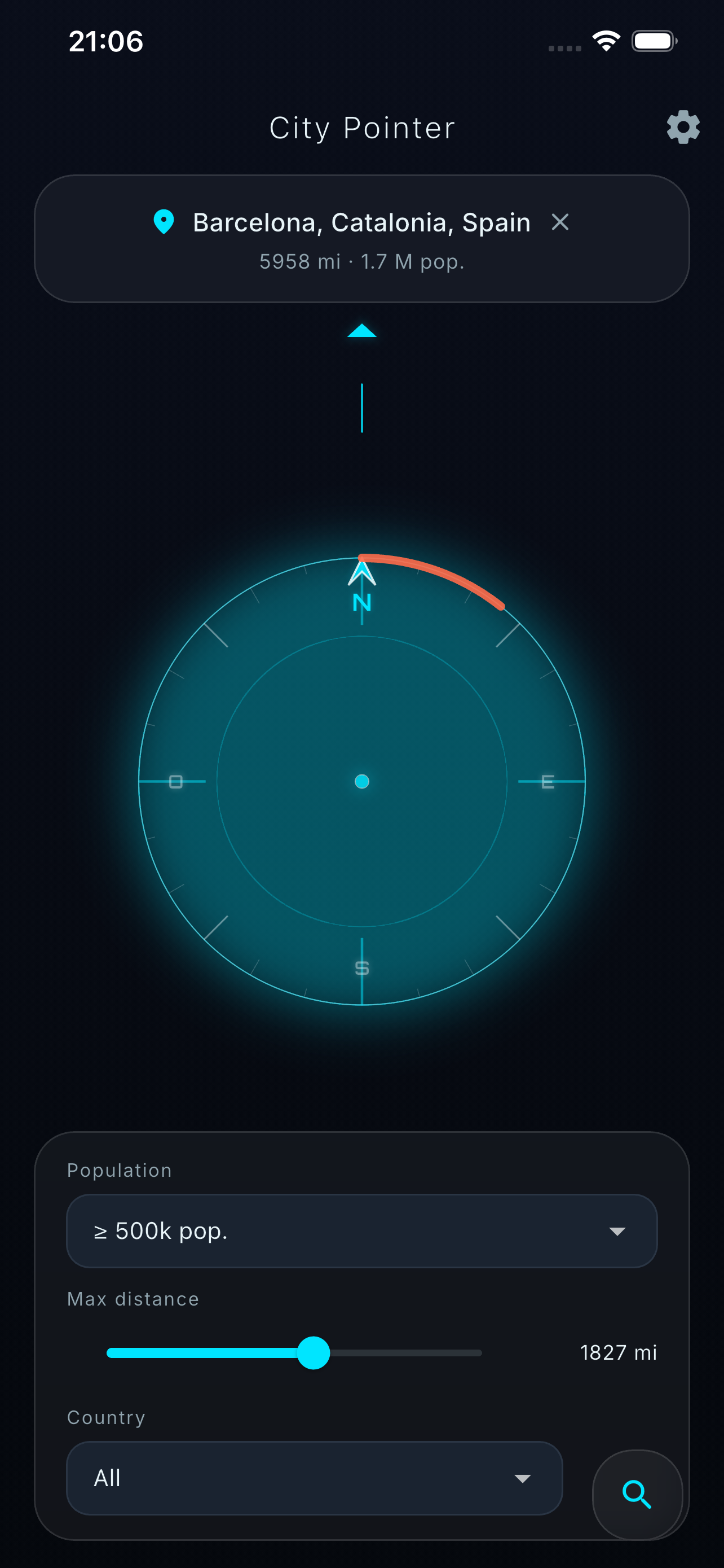 Language and unit options